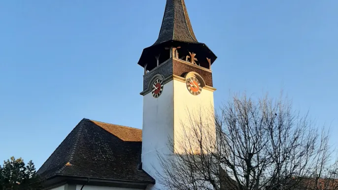 Kirche Sch&uuml;pfen Januar (Foto: redaktion schuepfen)