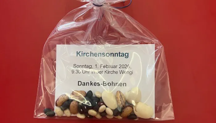 26.02.01 Kirchensonntag Dankesbohnen (Foto: Cornelia Rychen) 26.02.01 Kirchensonntag Dankesbohnen (Foto: Cornelia Rychen)