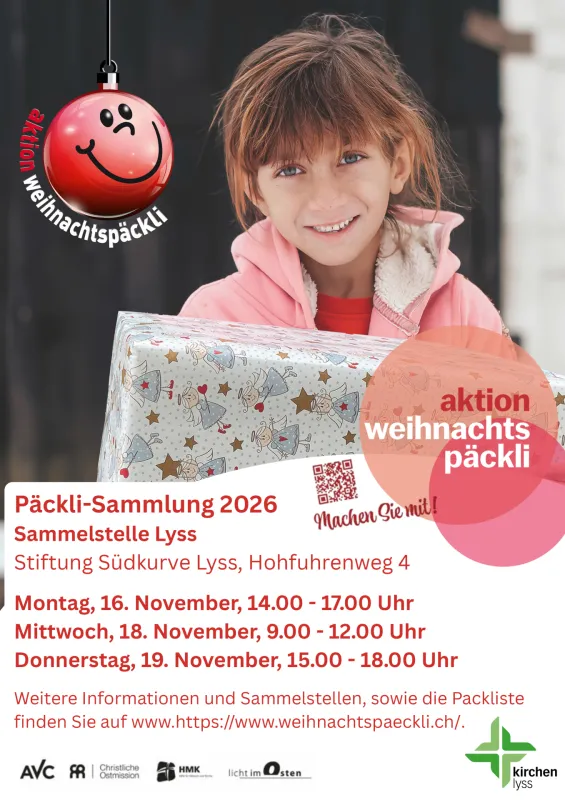 Aktion Weihnachtspäckli 2026 Flyer Aktion Weihnachtspäckli 2026 Flyer